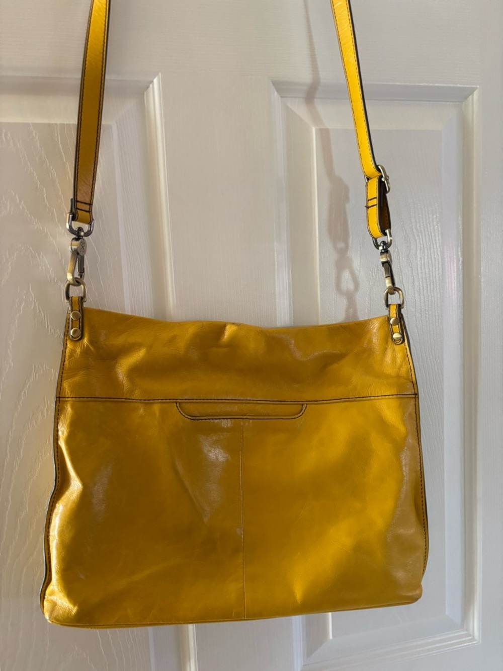 HOBO Yellow Leather Crossbody Shoulder Bag